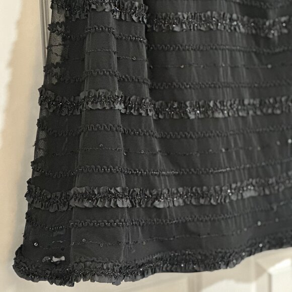 Tadashi TooPlus Size Sequin & Ruffle Mesh Overlay Cocktail Dress 2X - Picture 8 of 15